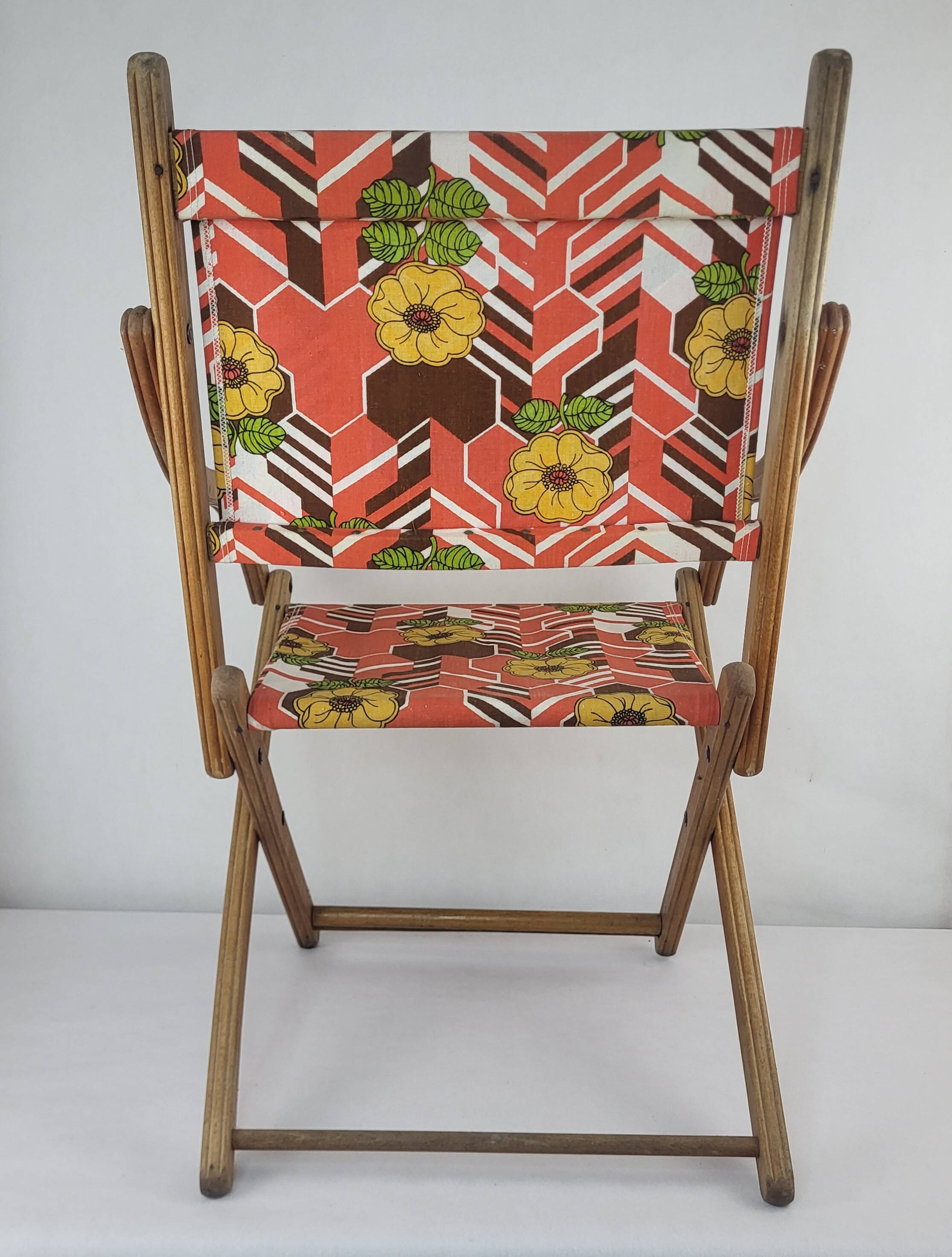 Chaise pliante vintage années 60