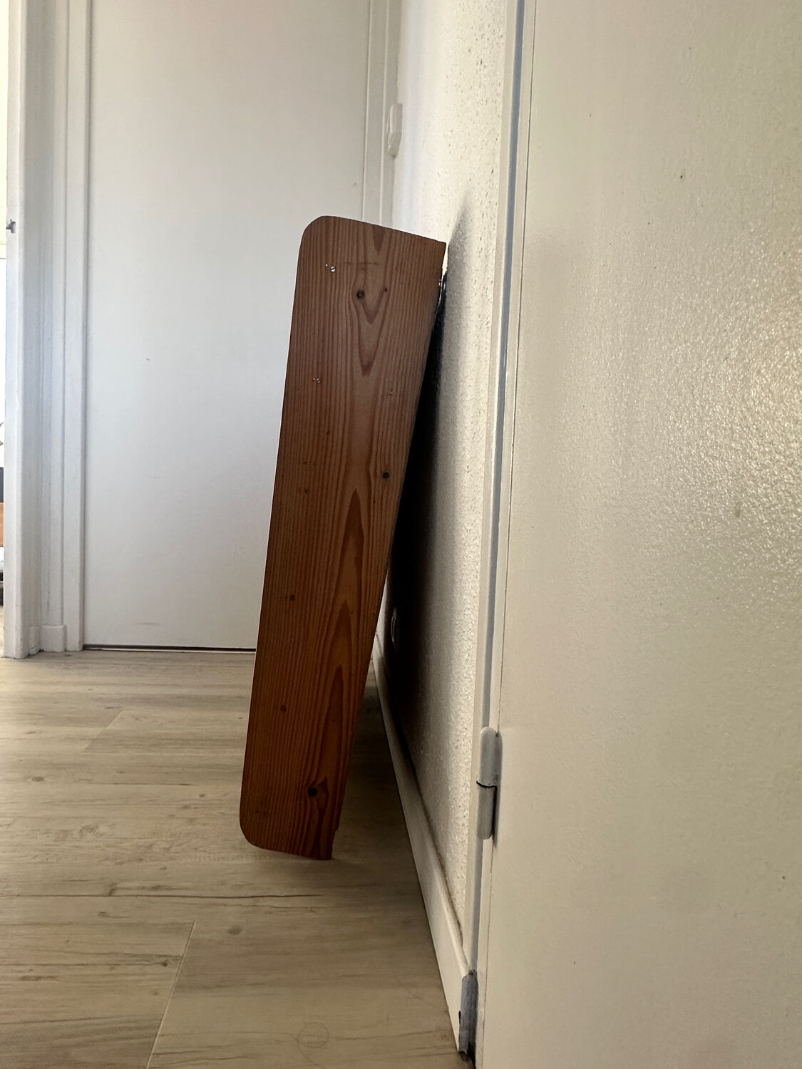 Hanging wooden shelf