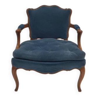 Fauteuil cabriolet bergère style Louis XV