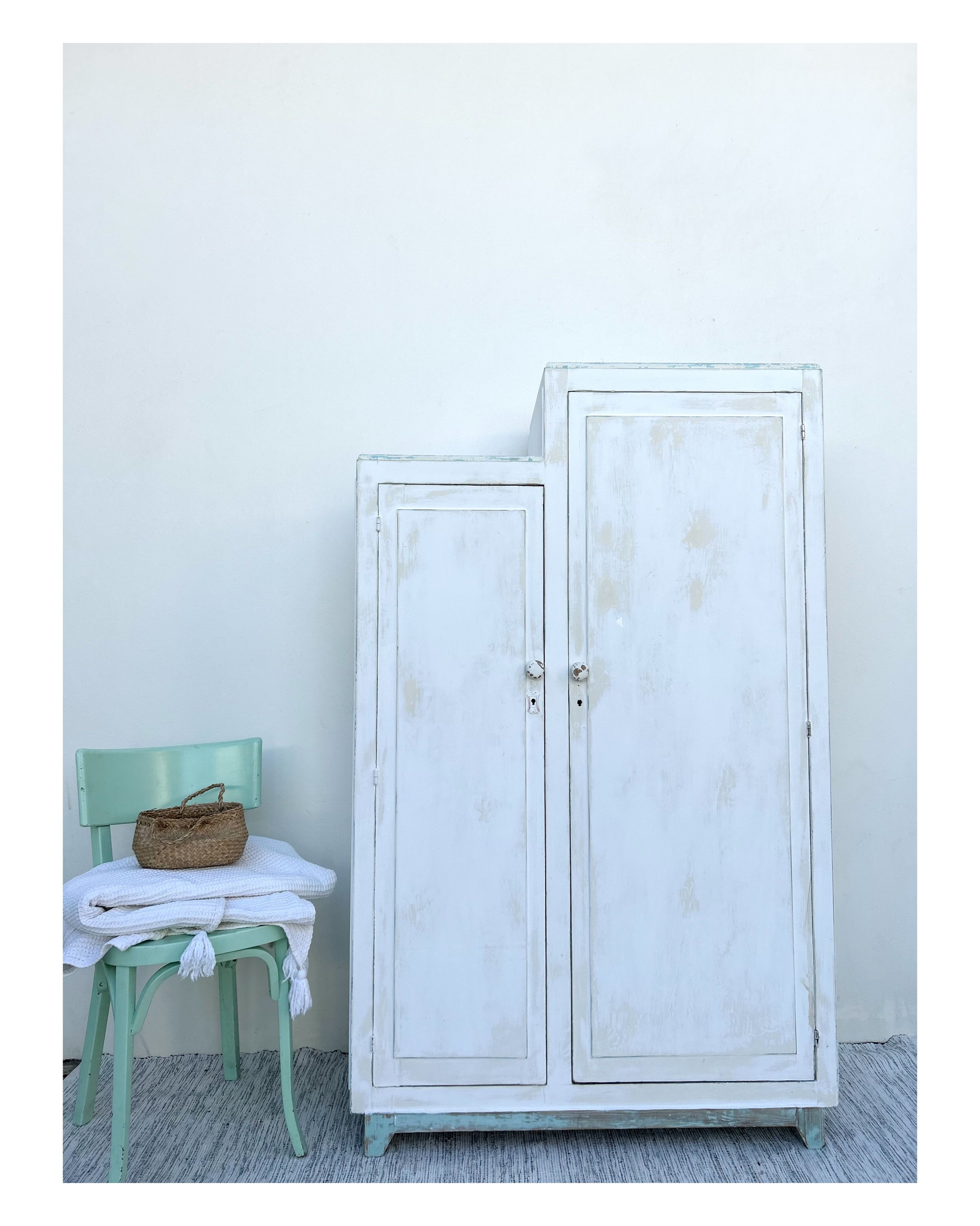 Asymmetrical Parisian wardrobe