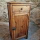Small vintage pine storage cabinet – Antique French workshop furniture