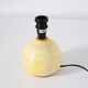 Vintage table lamp – Turned wood and yellow Vichy
