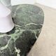 Table basse en marbre vert et laiton par Michel Kin pour Arflex
