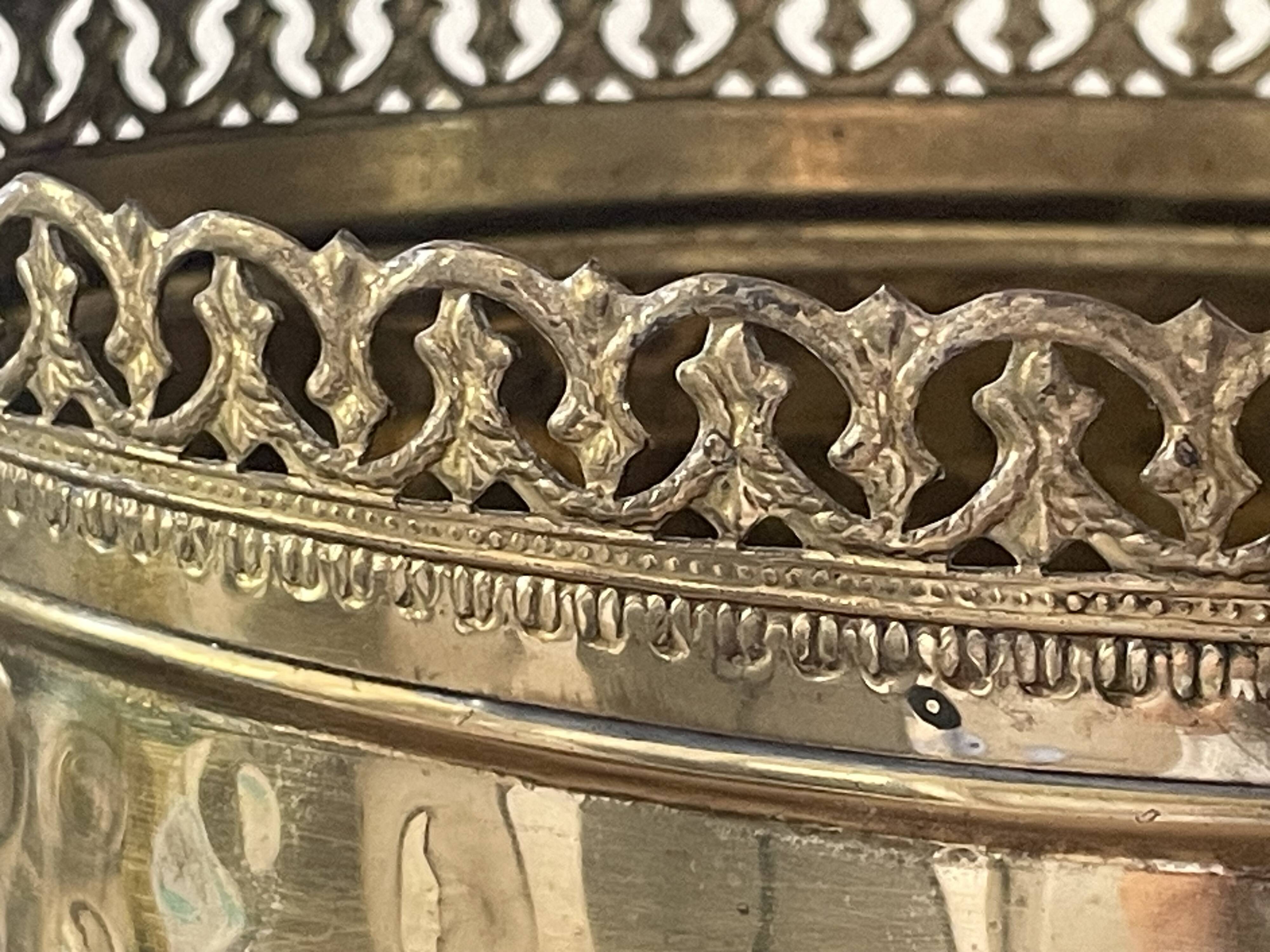 Antique brass umbrella stand