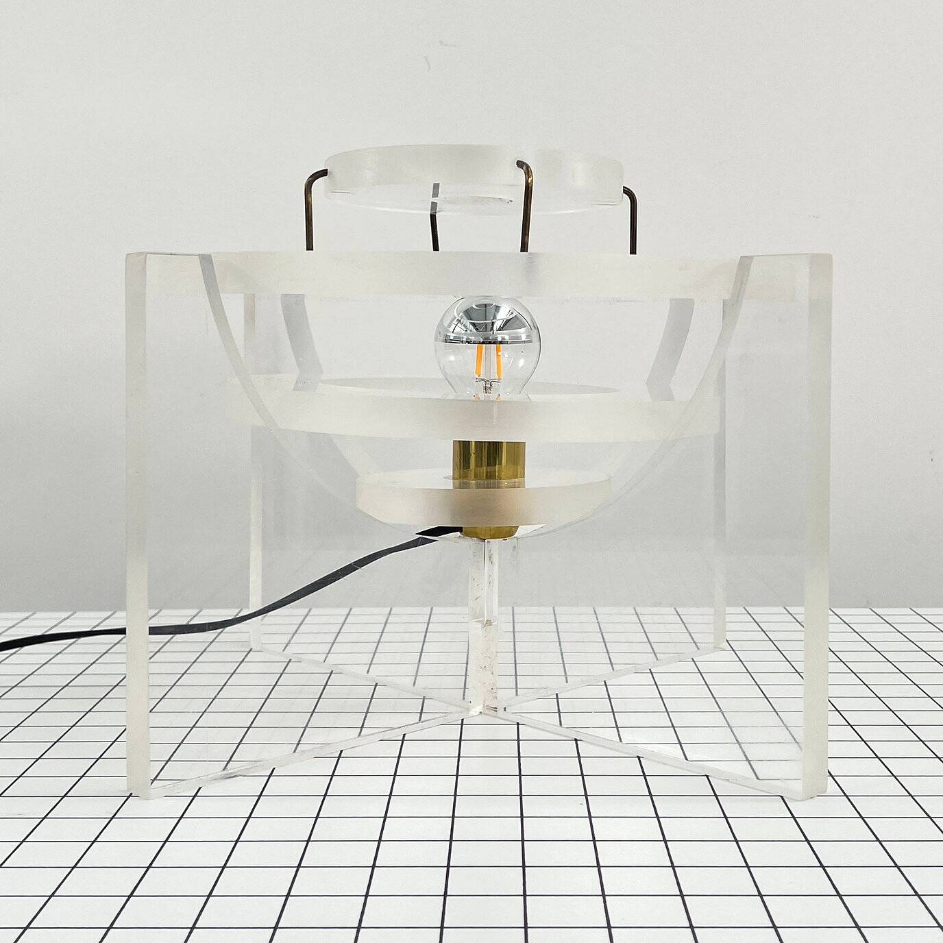 Lampe / Sculpture Italienne en Plexiglas, 1980