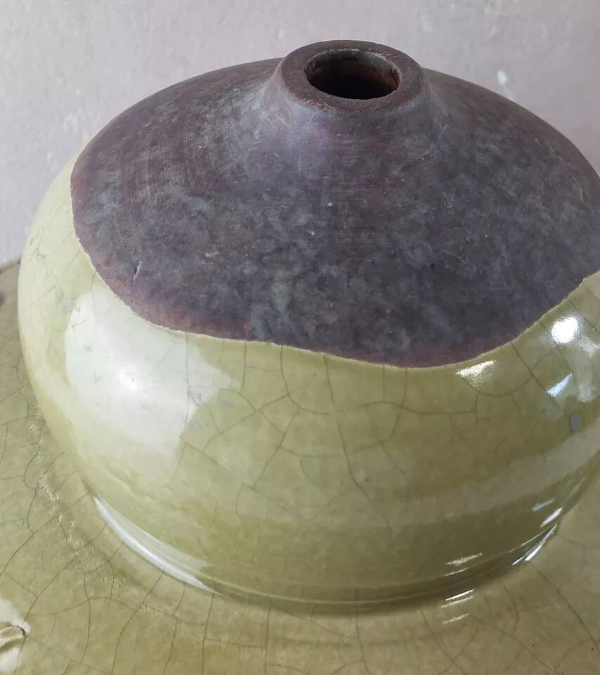 Old large vase / pot, ceramic, Jean Massier, from Vallauris