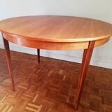 Table ronde rénovée extensible scandinave