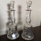 Pair of crystal abstinthe decanters late 19th/early 20th century