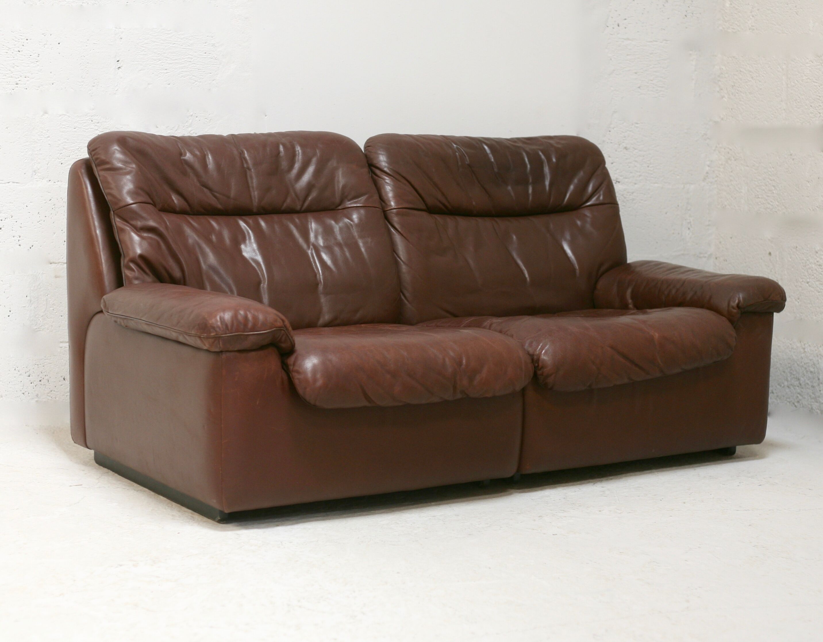Sofa De Sede. Leather "chocolate" Switzerland, circa 1970