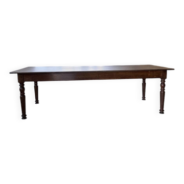 Table chêne massif 1900 style drapière XL 250cm