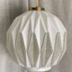 Suspension globe moderniste vintage 1950 style bauhaus