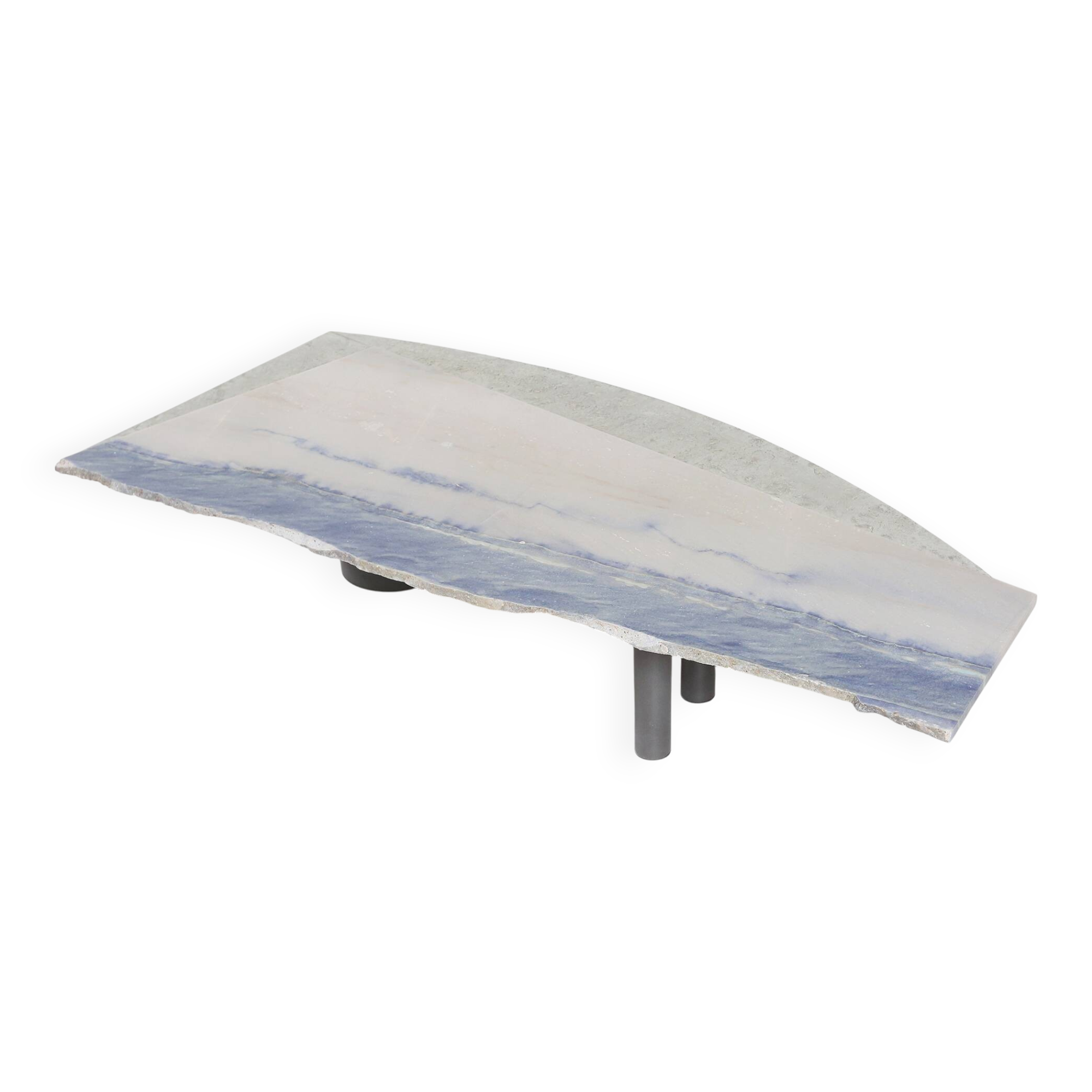 Sculptural Pia Manu coffee table in marble and stone, Belgium 1970s