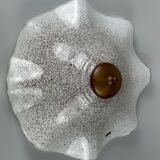 60s 70s Lamp Fixture Ceiling Lamp Flush Mount Doria Glass Space Age