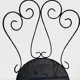 Pair of wrought iron garden chairs