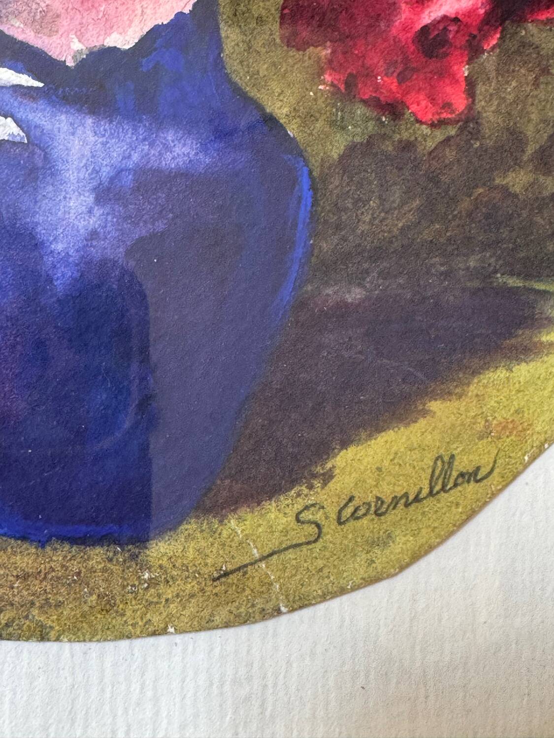 Still life with roses signed Cornillon 20th century