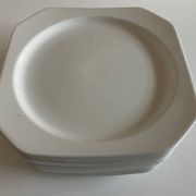 Set de 6 assiettes plates scandinaves octogonales 1970