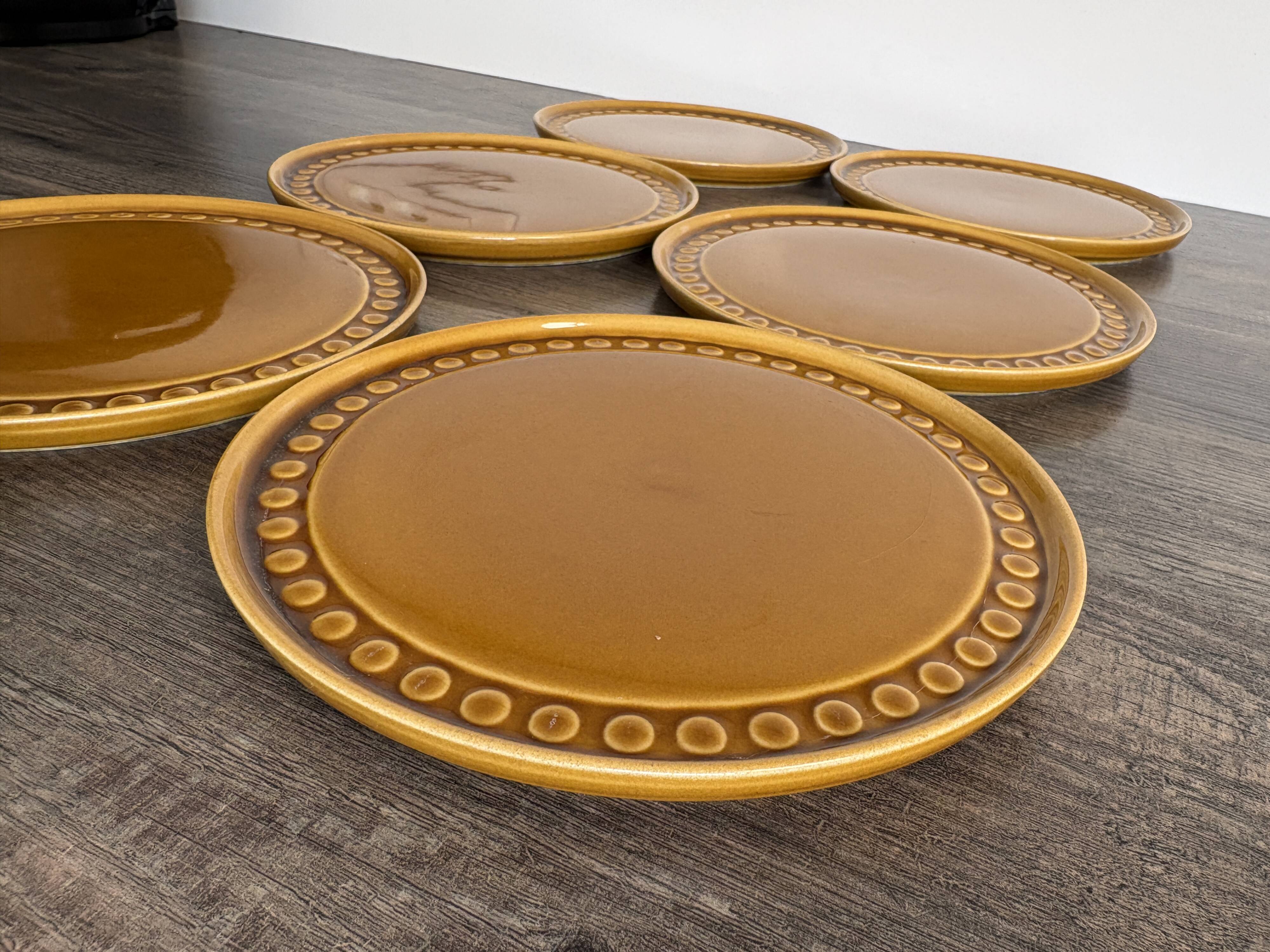 Set of 6 vintage 70s Melitta Ceracron dessert plates.