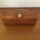 Mail holder / letter holder in vintage wood and brass