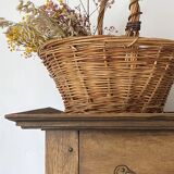 Vintage woven wicker basket
