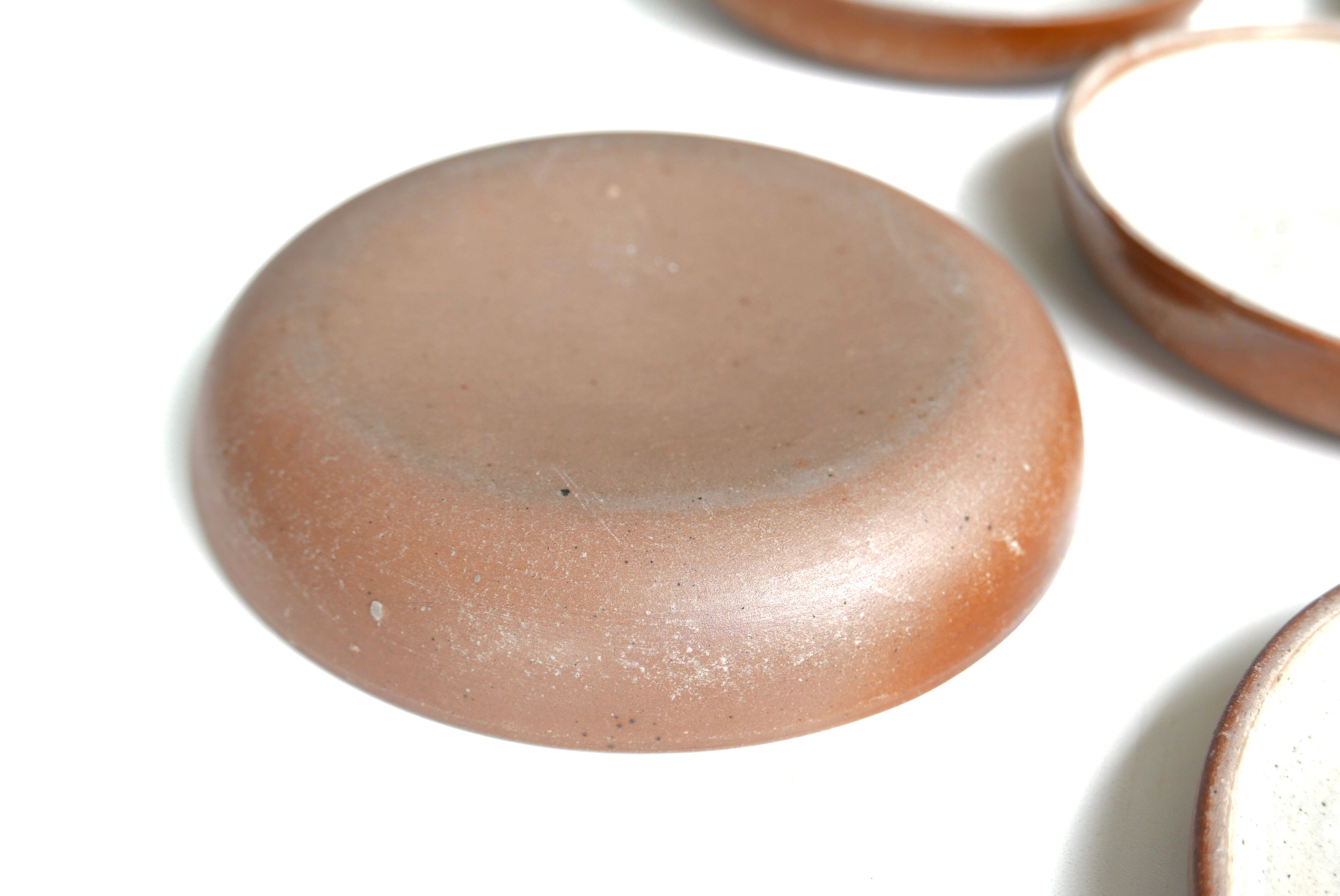 Set of 6 hollow sandstone plates, 70s