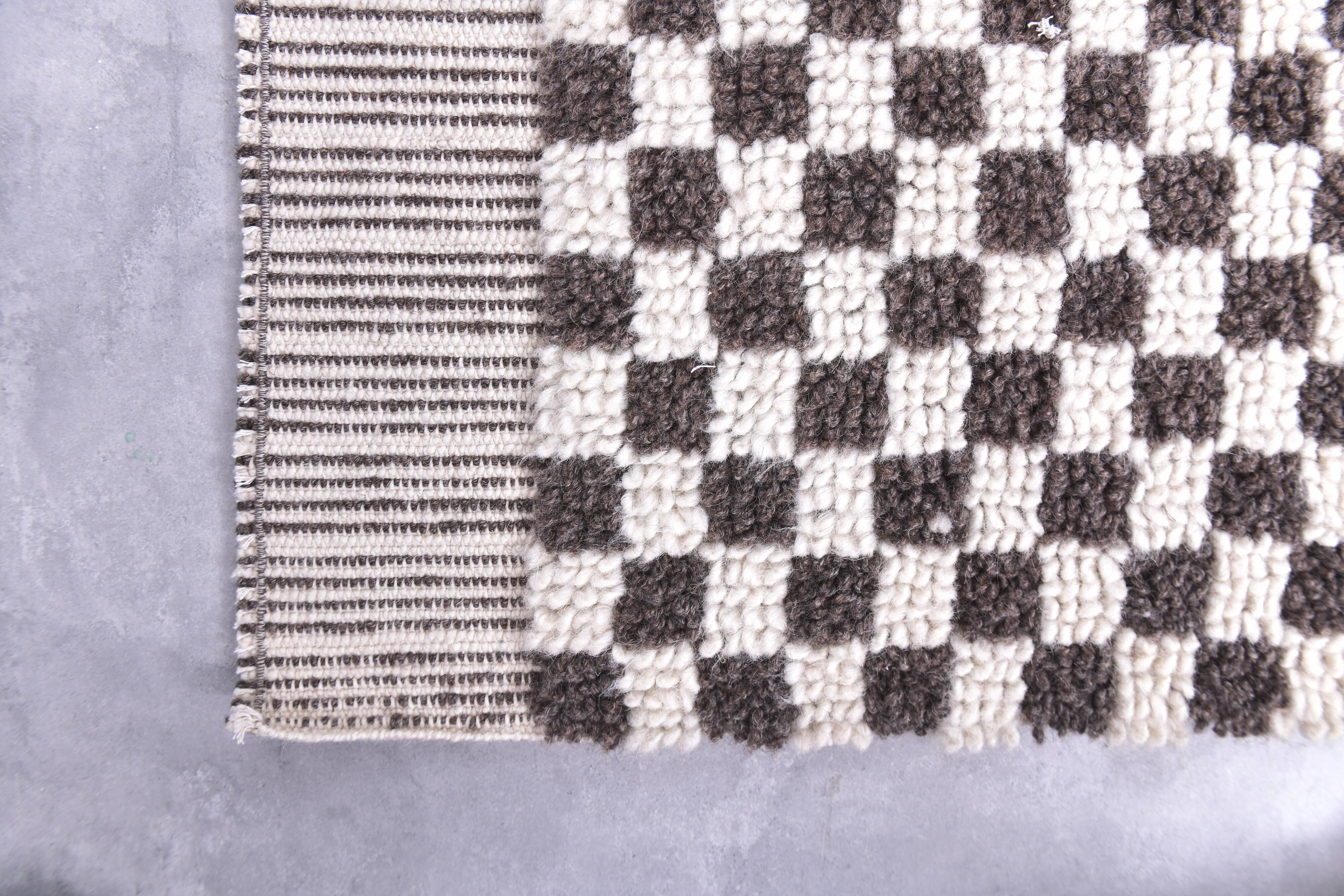 7x10 Checkered Moroccan Rug, 200x298Cm