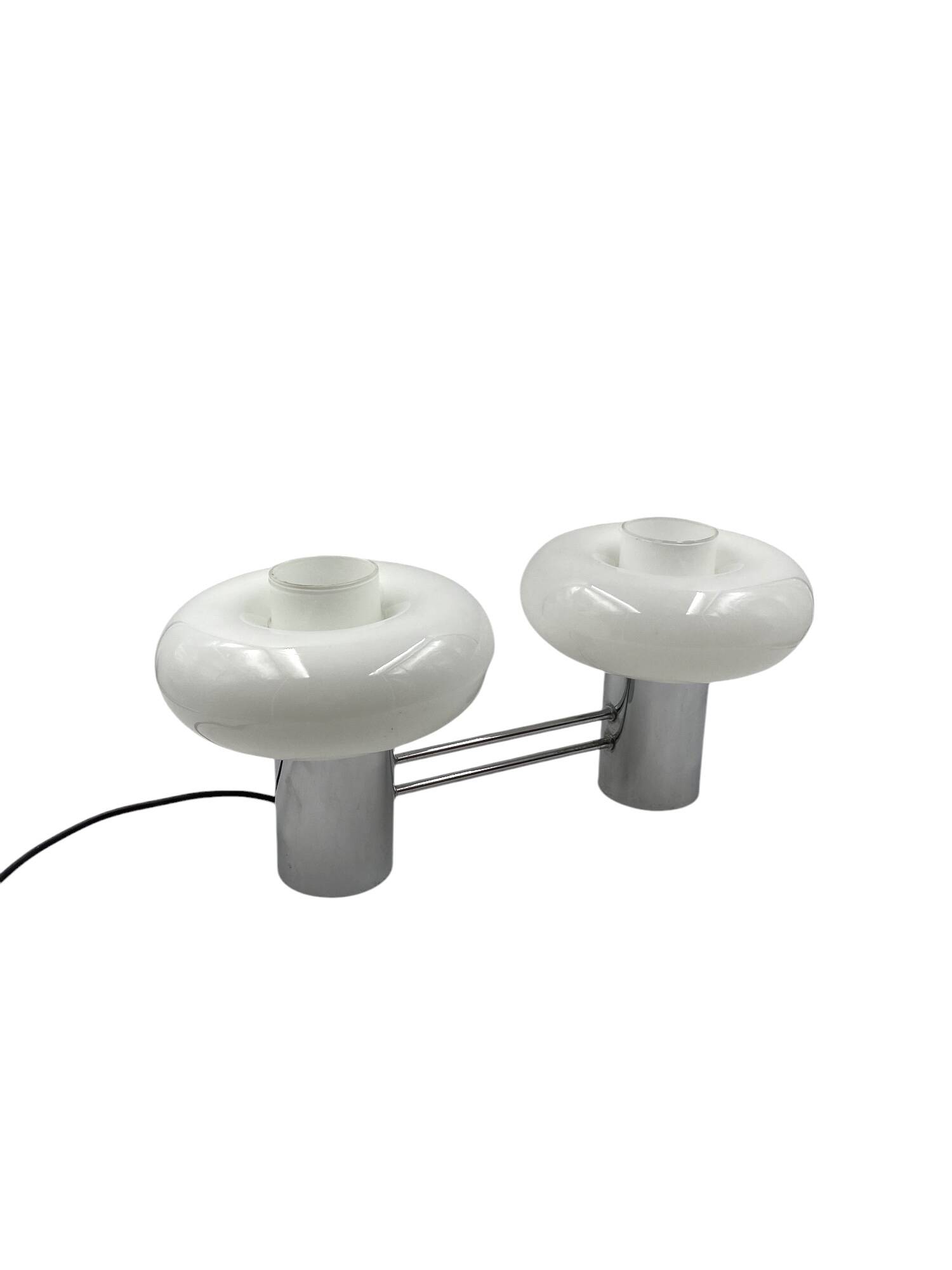 Mid-century two lights table lamp, Italy ca. 1970s