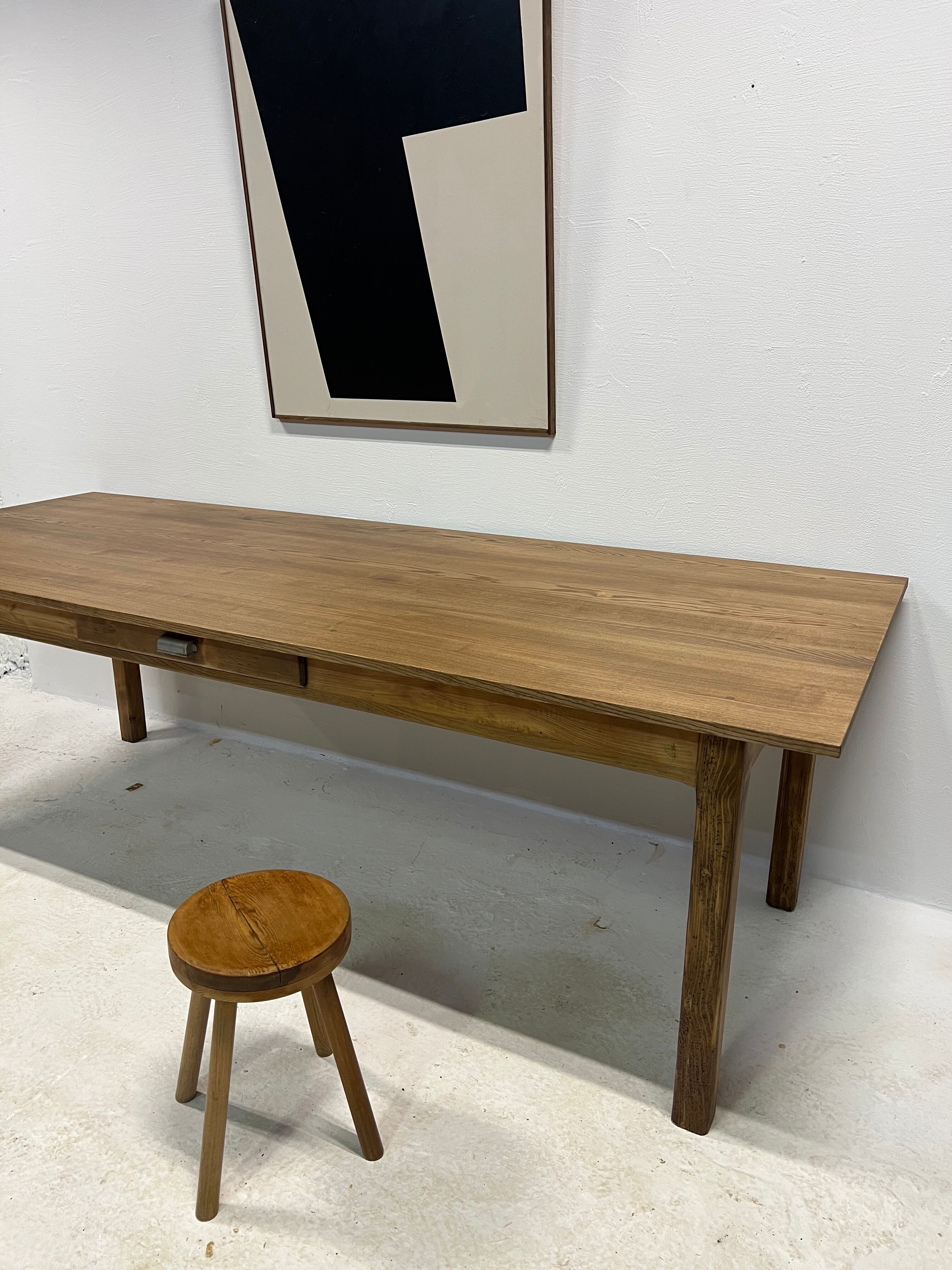 Oak and pine farmhouse table