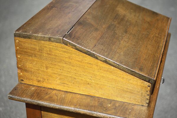 Bureau écritoire bois vintage, bureau bois vintage, secrétaire pupitre, meuble bois, décoration