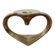 Brutalist Heart-Shaped Bronze Candlestick by Michael Harjes, 1960s
