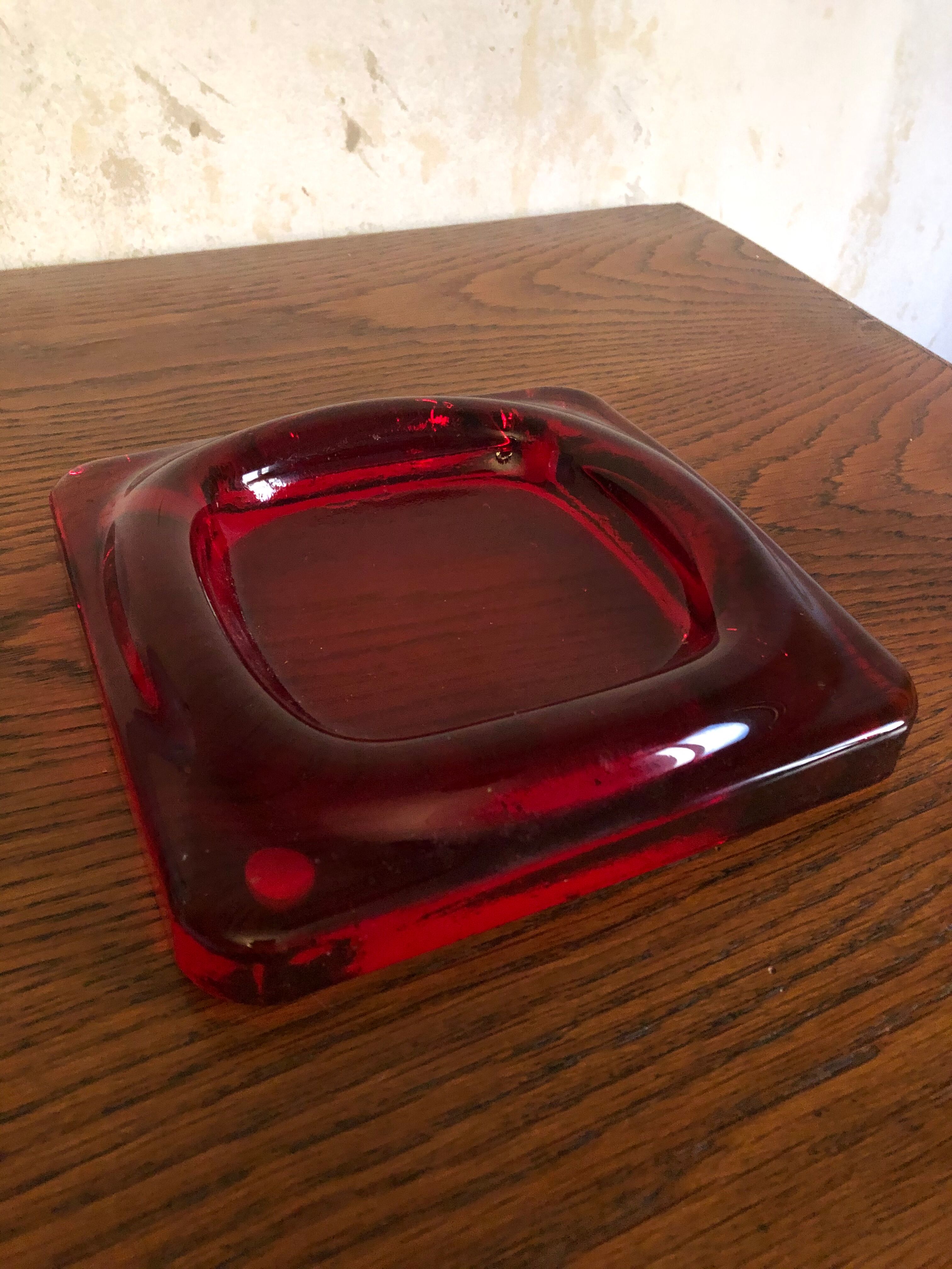 Empty glass pocket Space age 70s - picks up change