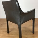 Mario Bellini leather armchair for Cassina, model CAB 413