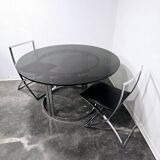 Table de salle à manger Vittorio Introini avec chaises Cuneo 1970