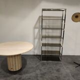 Vintage chrome bookcase, 1970