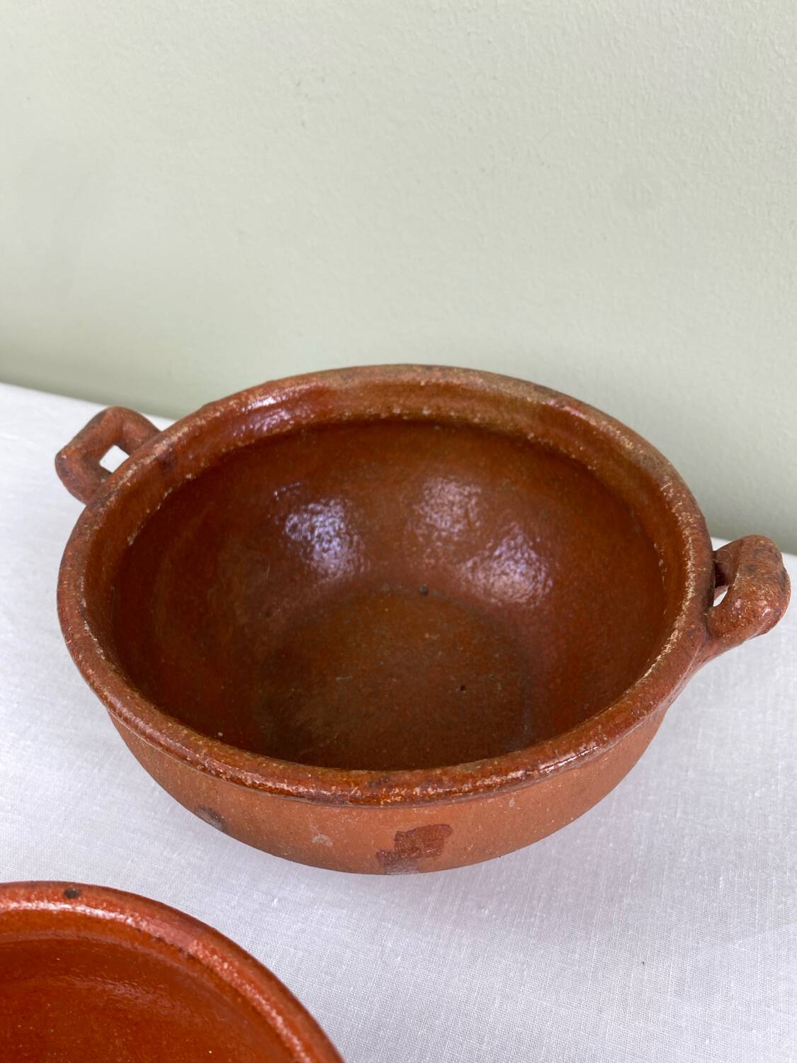 Glazed terracotta pot