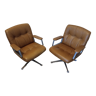 Pair of p215 office armchairs by Osvaldo Borsani for Techno