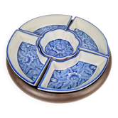 Bol à collation en porcelaine chinoise vintage avec bols à apéritif à fleurs bleues.