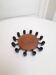 Teak and metal candlestick for 12 candles.