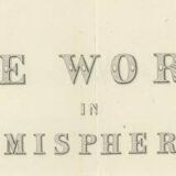 Antique map of the world in hemispheres  1869, w.a.k johnston general atlas