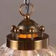 Vintage ceiling light in brass and glass, Italy, 1980s.