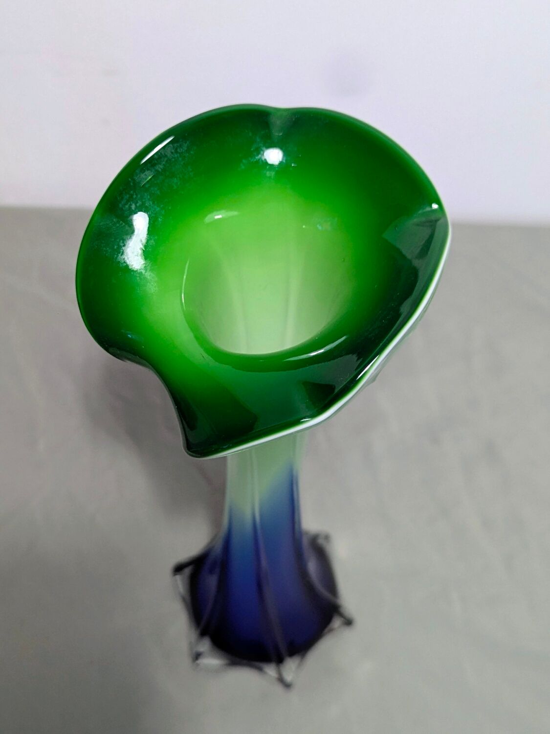 Soliflore Vase Murano Jack In The Pulpit. Arum Flower. In Blown Glass.