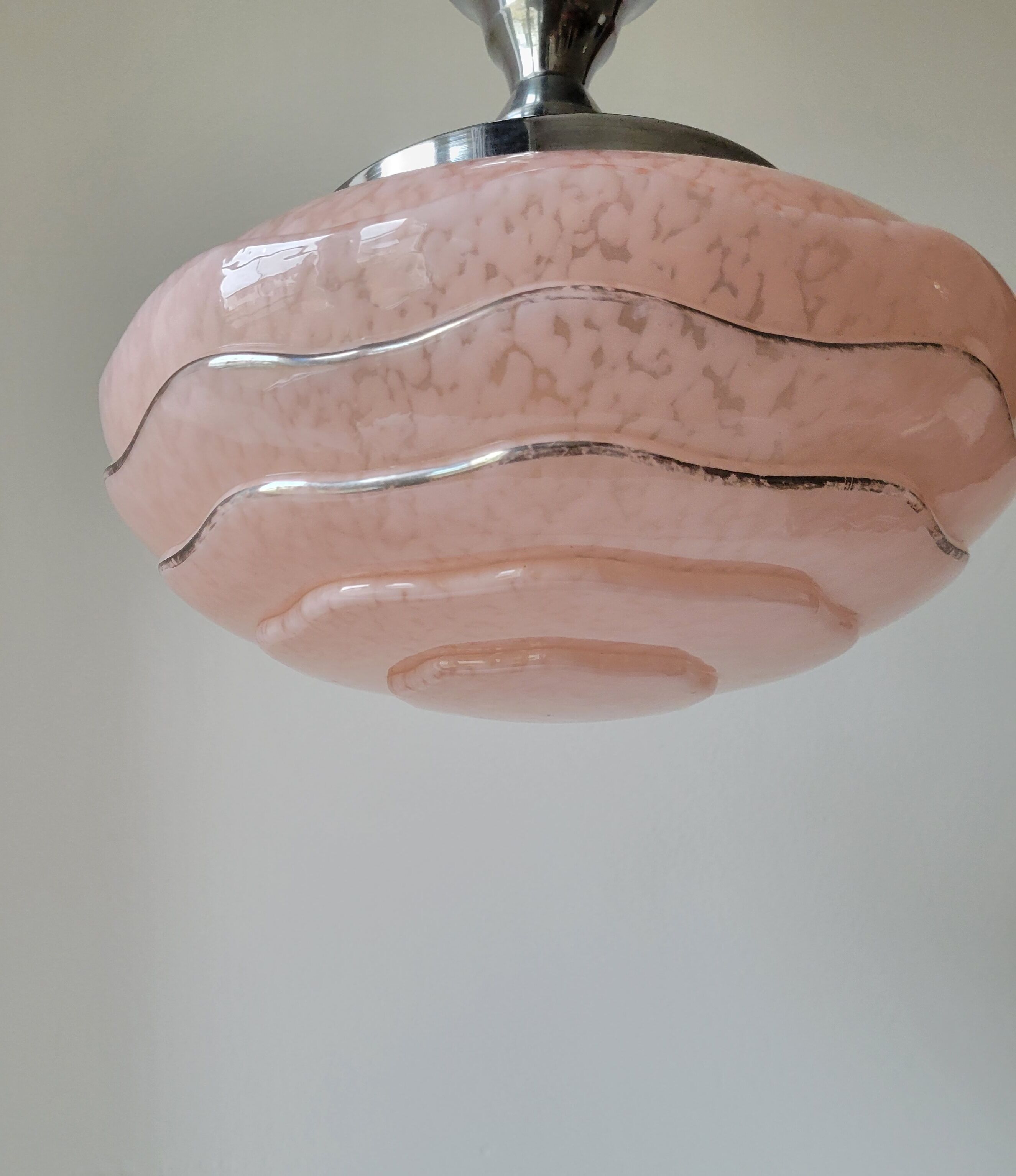 Pink Clichy glass ceiling light