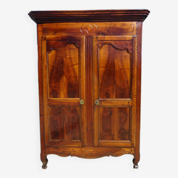 Antique solid walnut cabinet, Louis XV style