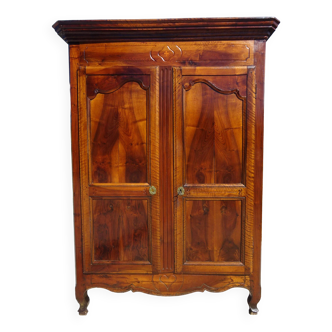 Antique solid walnut cabinet, Louis XV style