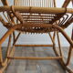 Rocking chair in vintage rattan 1960