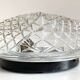 Wall lamp glass and steel ceiling light 1950s