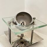 Set of 2 vintage chrome Space Age eyeball wall lights - 70s