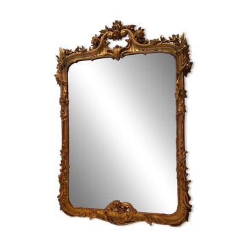 Miroir ancien Louis XVI de grande taille rectangulaire à poser