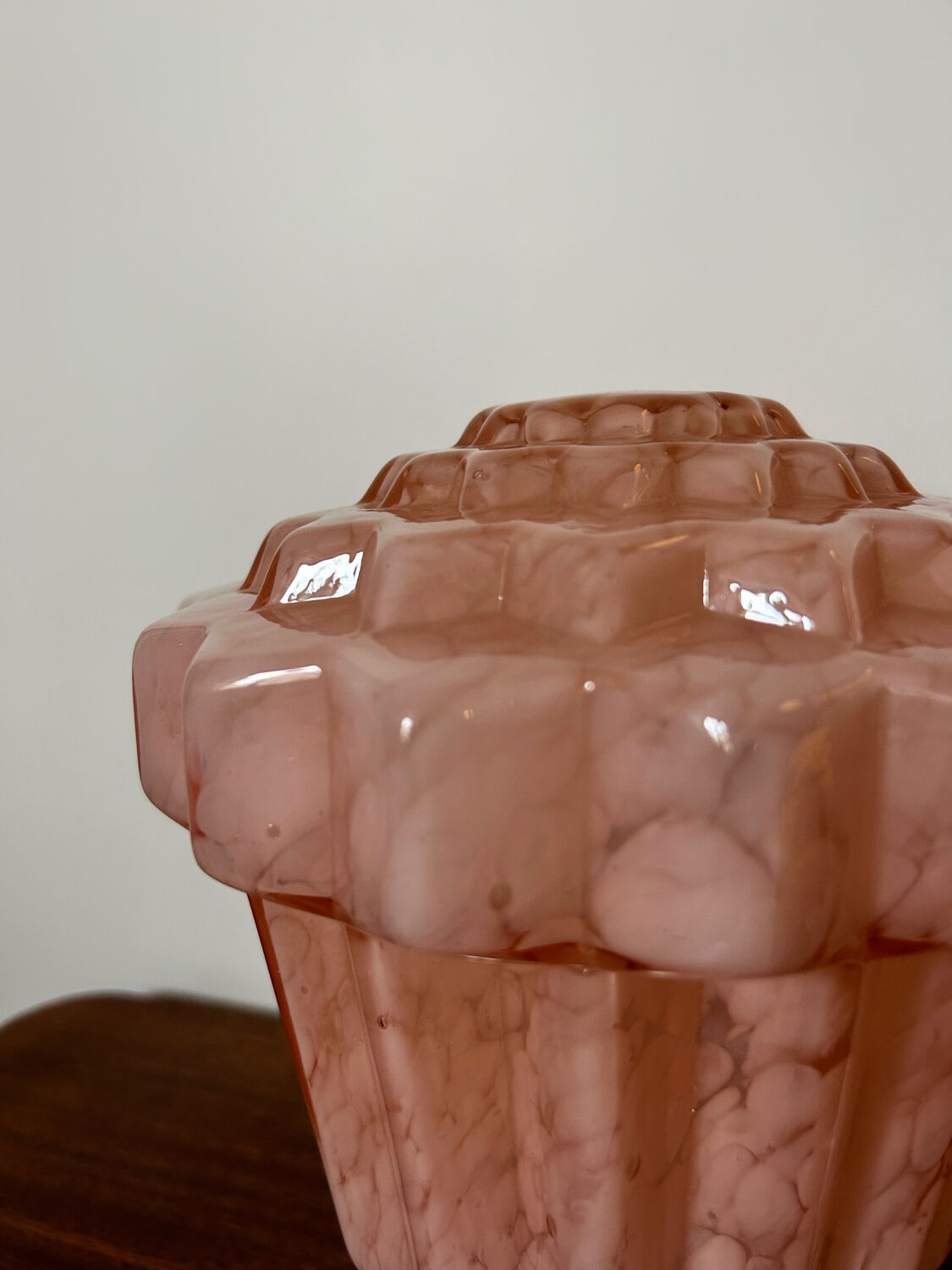 Art Deco glass globe lamp from Clichy