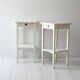 Pair of mid-century Scandinavian white-painted nightstands