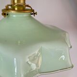 Suspension vintage lampshade in opaline mint